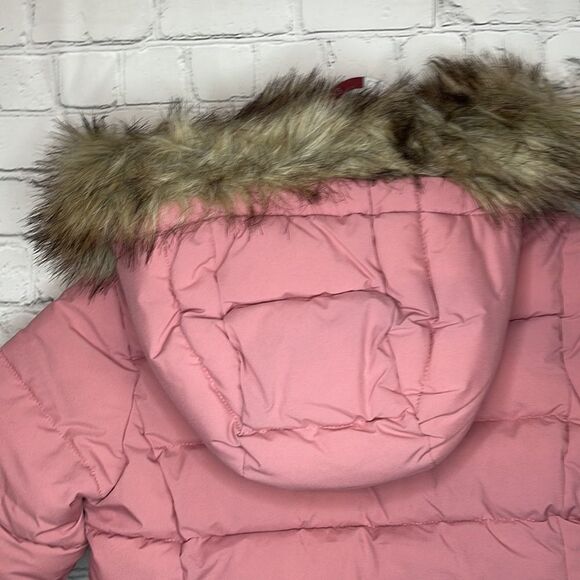 All in Motion Pink  Mid Length Puffer Jacket with Fur Hood, size XS, new - Picture 9 of 10